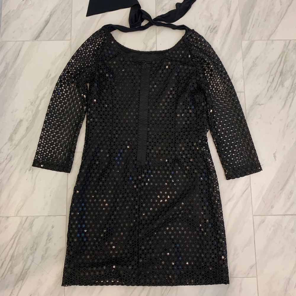 Lilly Pulitzer Black Sequined Aaliyah Dress. - Picture 6 of 7